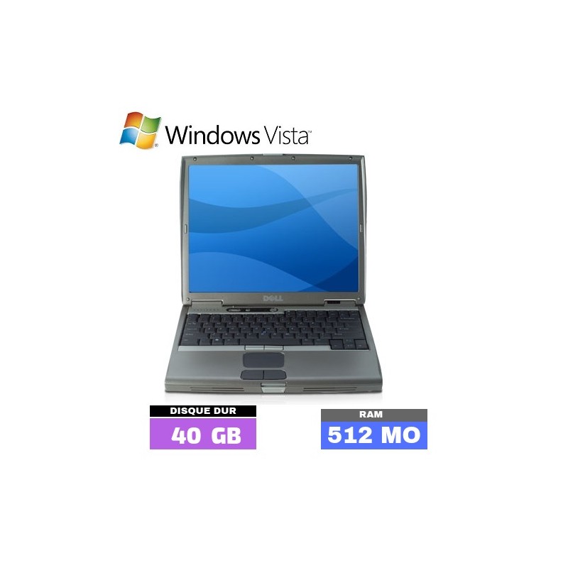 DELL LATITUDE D600 - Windows VISTA - Ram 512 Mo - Grade D - N°022303