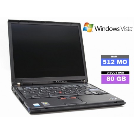 PC Portable IBM THINKPAD T40 - Windows Vista - 030403 - GRADE B