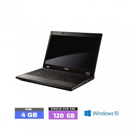 DELL LATITUDE E5510  GRADE D SOUS Windows 10 - SSD 120 Go - Ram 4 Go - SSD - N°032240