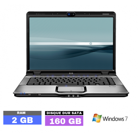 HP DV6000 - Windows 7 - HDD 160 Go - Ram 2 Go - Webcam - Grade D - N°042202
