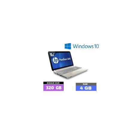 HP PAVILION DV6 - Windows 10 - WEBCAM - 4 Go de Ram -  WEBCAM - N°062401 - GRADE B