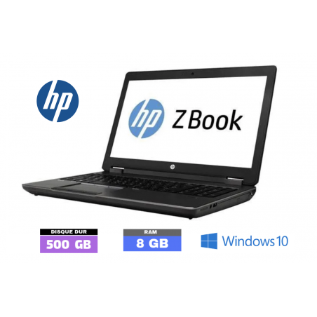 HP ZBOOK 15 sous Windows 10 - WEBCAM - Core i7 4 EME GENE - 8Go RAM - N°062402 - GRADE B