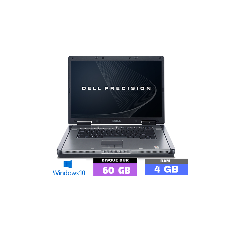 DELL PRECISION M6300 - Windows 10 - Ram 4 Go - SSD 64 Go - N°012602