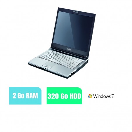 FUJITSU LIFEBOOK S6420 - Core 2 DUO - Windows 7 - WEBCAM - Ram 2 Go - HDD 160 Go - N°280201 - GRADE B