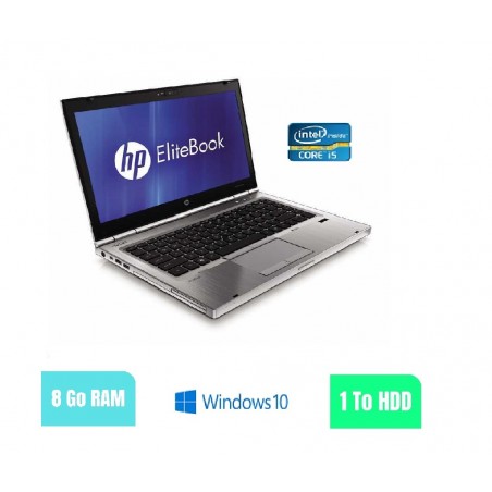 HP ELITEBOOK 8460P Sous Windows 10 - HDD 1000 Gb -CORE I5 - 8 Go RAM N°020305