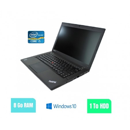 LENOVO T440 - Windows 10 - Core I5 - HDD 1TO - Ram 8 Go - Webcam - N°020308 - GRADE B