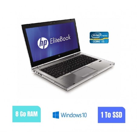 HP ELITEBOOK 8460P Sous Windows 10 - SSD 1000 Gb -CORE I5 - 8 Go RAM N°040305 - GRADE B