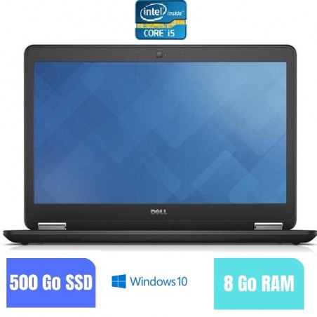DELL E7450 - Windows 10 - SSD 500 go- Core I5 - Ram 8 Go - N°040308 - GRADE B