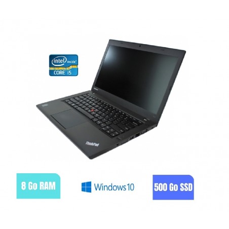 LENOVO T440 - Windows 10 - Core I5 - SSD 500 Go - Ram 8 Go - Webcam - N°040312