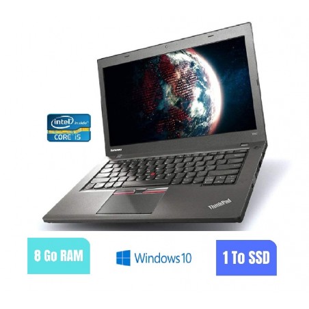 LENOVO T450 Core I5 - Windows 10 - SSD 1 TO - Ram 8Go - N°040313