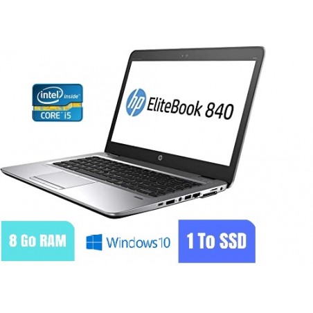 HP Elitebook 840 G1 Core i5 sous Windows 10 - SSD 1000 Go - 8 Go RAM  - N°040321 - GRADE B
