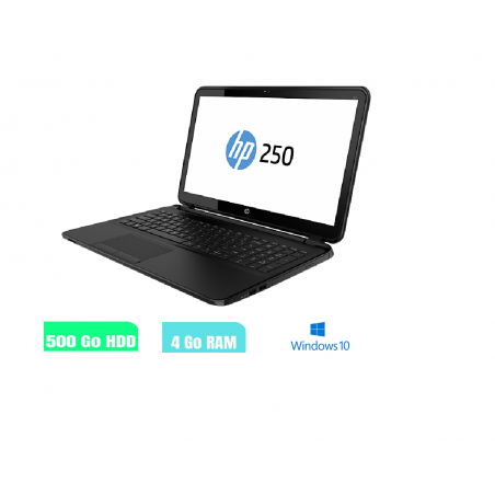 HP 250 G3 - Windows 10 - GRADE D - Ram 4 Go - 500 Go HDD - N°100301