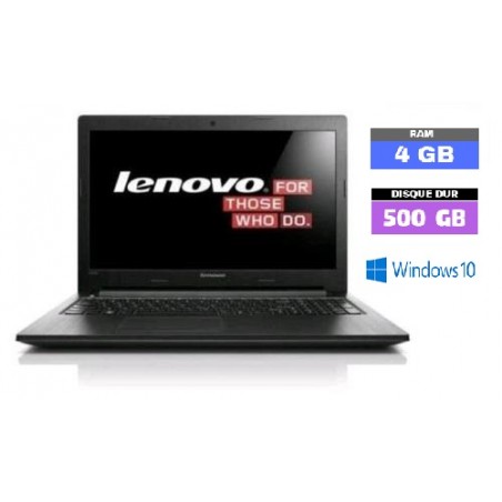 LENOVO G50-30 - Windows 10 - HDD 500 GO - Ram 4 Go- N°020507 - GRADE B
