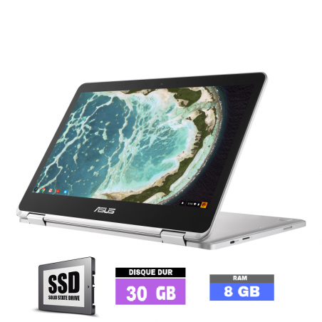 ASUS C302C -CHROMEBOOK - GRADE D - WEBCAM - Ram 8 Go - SSD 25 Go -  N°040509