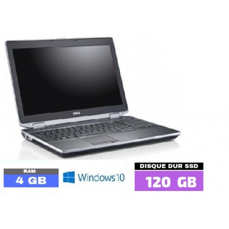 DELL LATITUDE E6530 - Core I3 - Windows 10 - WEBCAM - 120 GO SSD - Ram 4 Go - N°040511 - GRADE B