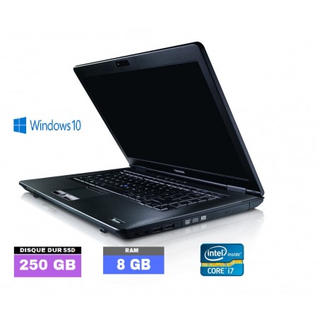 Toshiba Satellite S11 - Core I7 -  Windows 10 - RAM 8 Go - SSD 250 Go - Webcam - N°050501 - GRADE B