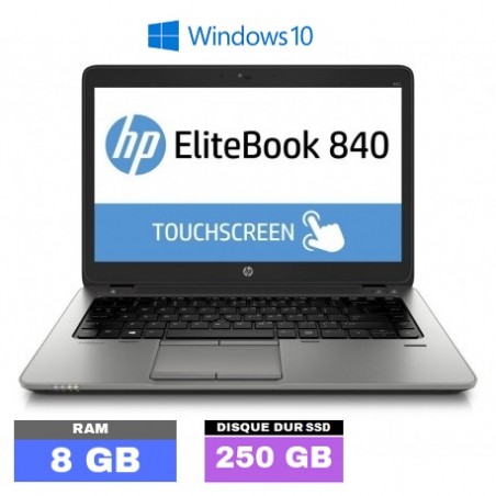 HP Elitebook 840 G3 - I5 6ème génération - 8Go RAM - Windows 10 - WEBCAM - Grade B - SSD 250 GO - N°040506