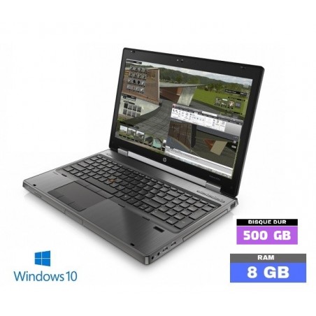HP ELITEBOOK 8570W sous Windows 10 - Core i5 - 8Go RAM - HDD 500 GO - Grade C - N°060505