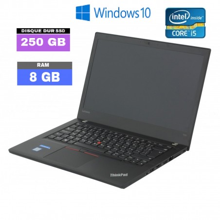 LENOVO THINKPAD t470 Sous Windows 10 - WEBCAM - Ram 8 Go - SSD 250 GO - N°060509