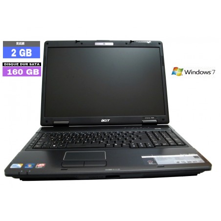 ACER EXTENSA 5520 Sous Windows 7 - Ram 2 Go - HDD 160 GO (sans batterie)- N°060511 - GRADE B