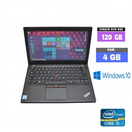 LENOVO THINKPAD X270 - Core I5 - Windows 10 - SSD 120 GO - Ram 4 Go - WEBCAM - GRADE D - N°090503