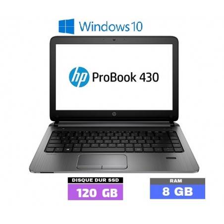 HP Probook 430 G2 Core i5 - 8 Go RAM - Windows 10 - SSD 120 GO - WEBCAM - N°090506 - GRADE B
