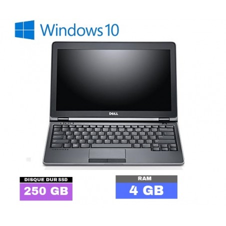DELL Latitude E6220 Sous Windows 10 Core I5 - SSD 250 GO -  Ram 4 Go - WEBCAM - GRADE D - N°100509