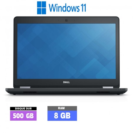 DELL E5470 Core I5 Sous Windows 11 - SSD 500 GO - Ram 8 Go - WEBCAM - N°100511 - GRADE B