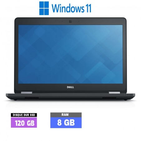 DELL E5470 Core I5 Sous Windows 11 - SSD 120 GO - Ram 8 Go - WEBCAM - N°110510 - GRADE B