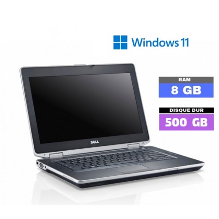 DELL Latitude E6430 Sous Windows 11 Core I7 - HDD 500 GB -  Ram 8 Go - WEBCAM - N°310501 - GRADE B