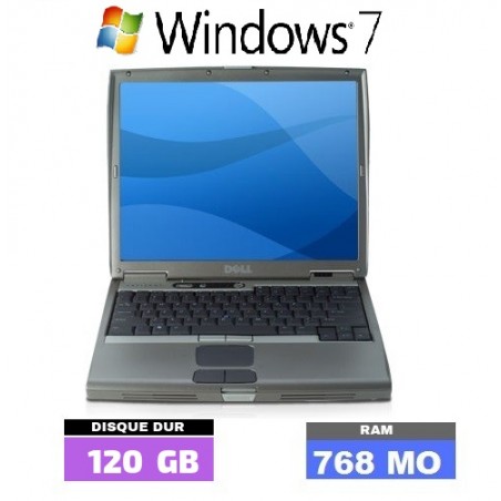 DELL LATITUDE D600 - Windows 7 - Ram 768 Mo - HDD 120Go - N°100801