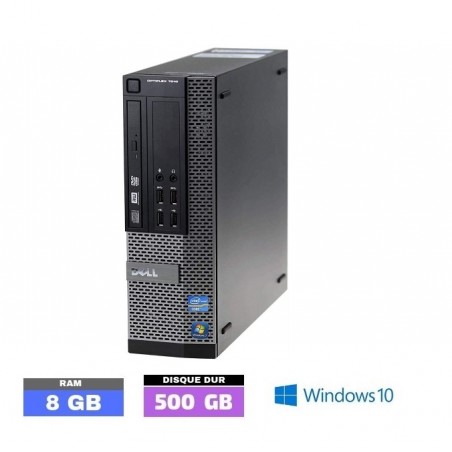 UC DELL OPTIPLEX 7010 SFF  Windows 10 - Core I5 - HDD 500 go - Ram 8 Go - N°310810 - GRADE B
