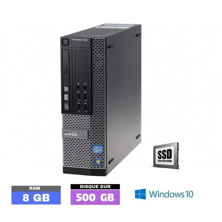 UC DELL OPTIPLEX 7010 SFF  Windows 10 - Core I5 - SSD 500 go - Ram 8 Go - N°010910 - GRADE B