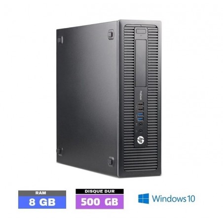 UC de bureau HP 600 G1 SFF Core I3 4è -  Windows 10 - Ram 8 Go - HDD 500 Go  - N° 040910 - GRADE B