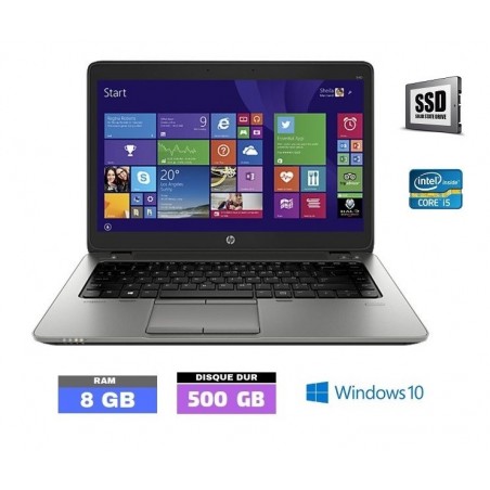 HP Elitebook 840 G2 Core i5 - 8Go RAM - SSD 500 Go - Windows 10  - N°040920 - GRADE B