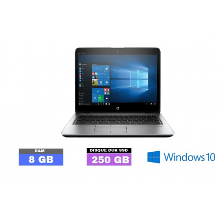 HP Elitebook 840 G3 - I5 6ème génération - 8Go RAM - Windows 10 - WEBCAM - SSD 250 GO - N°060922