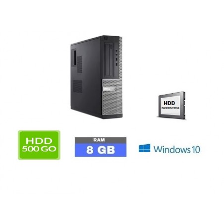 UC DELL OPTIPLEX 390 DT Sous Windows 10 - HDD 500 GO- Core I5- Ram 8 Go - N°080922 - GRADE B