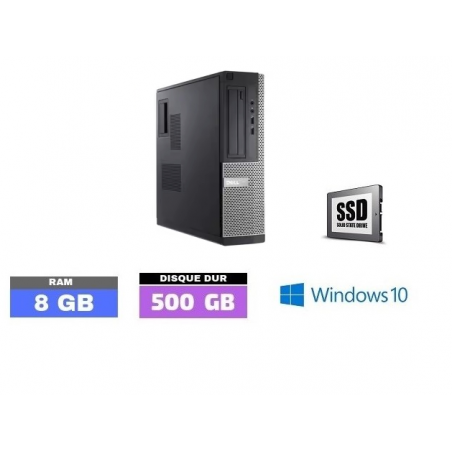 UC DELL OPTIPLEX 390 DT Sous Windows 10 - SSD 500 GO- Core I5- Ram 8 Go - N°080922 - GRADE B