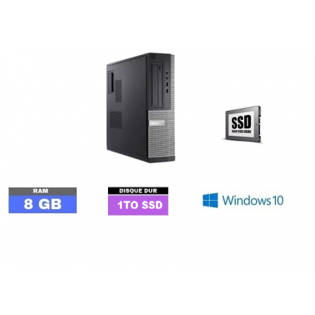 UC DELL OPTIPLEX 390 DT - Windows 10 - SSD 1 To - Ram 8 Go - Core I5 - N°080922 - GRADE B