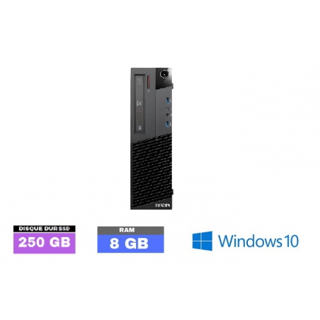 UC de bureau IBM THINKCENTRE M83 I3 - SSD 250 go - RAM 8 go - WINDOWS 10 N°090902 - GRADE B