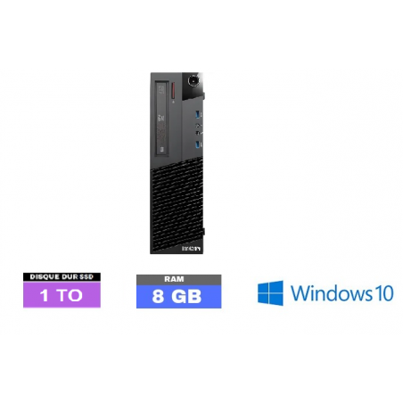 UC de bureau IBM THINKCENTRE M83 I3 - SSD 1 To - RAM 8 go - WINDOWS 10 N°090903 - GRADE B