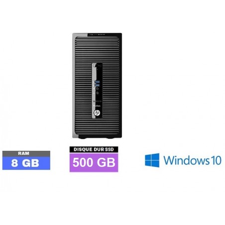 UC HP PRODESK 400 G2 MT PENTIUM - SSD 500 Go -  RAM 8 GO - WINDOWS  10 - N°090905 - GRADE B