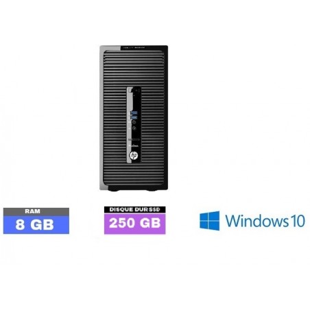 UC HP PRODESK 400 G2 MT PENTIUM - SSD 250 Go -  RAM 8 GO - WINDOWS  10 - N°090906 - GRADE B
