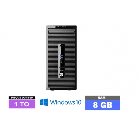 UC HP PRODESK 400 G2 MT PENTIUM - 1 TO SSD -  RAM 8 GO - WINDOWS  10 - N°090907 - GRADE B