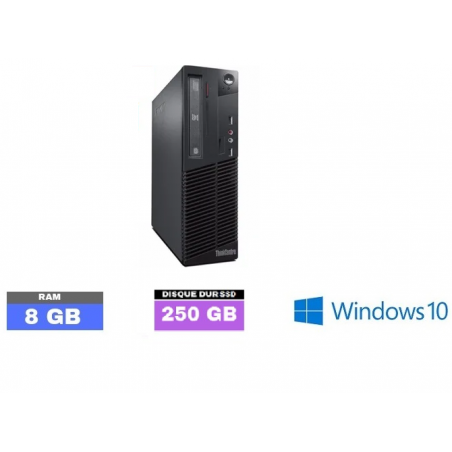 uc IBM ThinkCentre M72e CELERON - 8 Go RAM - SSD 250 GO - 120908 - GRADE B