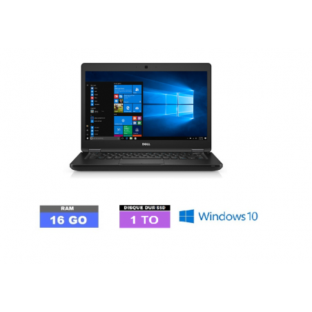 DELL E5480 Core I5 Sous Windows 10 - SSD 1 TO - Ram 16 Go - WEBCAM - N°120918