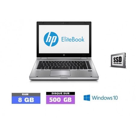 HP Elitebook 8470P Core i5 - 8 Go RAM - SSD 500 GO - Windows 10  - N°130904 - GRADE B