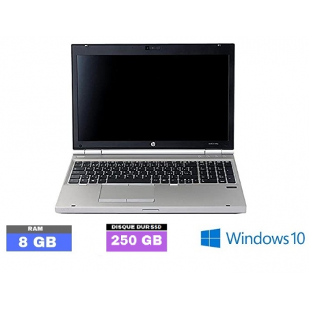 HP ELITEBOOK 8570P sous Windows 10 - Core i5 - 8Go RAM - SSD 250 GO - N°150902 - GRADE B