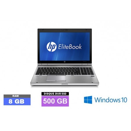 HP ELITEBOOK 8560P sous Windows 10 - Core i5 - 8Go RAM - SSD 500 GO  - N°150905