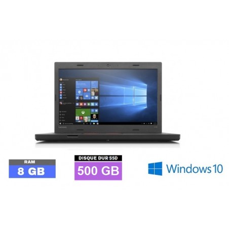 LENOVO THINKPAD L460 - Windows 10 - WEBCAM - SSD 500 GO - Ram 8 Go -  N°150908 - GRADE B